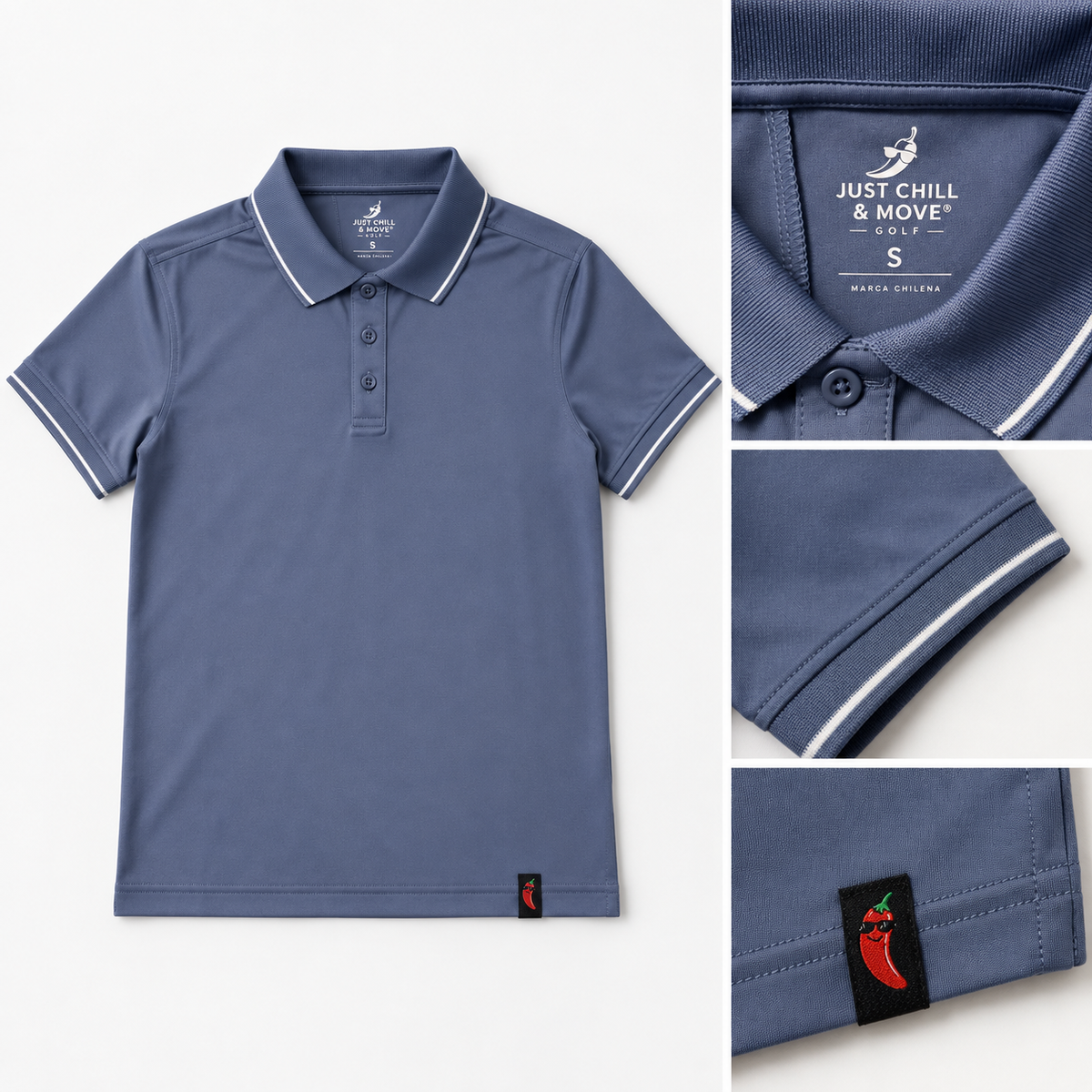 Polera Niño Just Chill Celeste